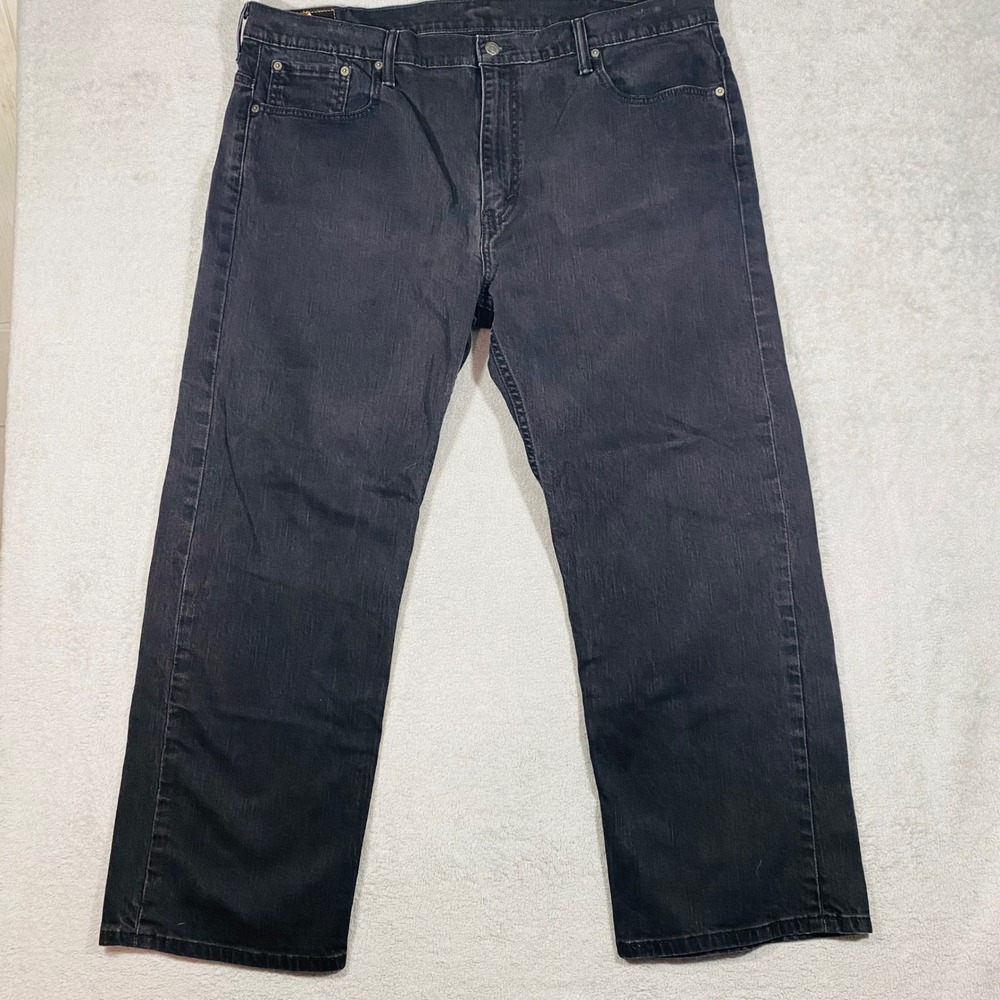 Levi's 569 Loose Straight Jeans Mens 40x30 Black Faded Denim 00569-0125 - Picture 2 of 16